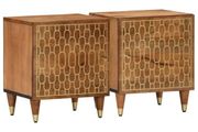 Bedside Cabinets 2 pcs 40x33x46 cm Solid Wood Mango