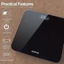 Digital Bathroom Scales for Body Weight, Weighing Scale Electronic Bath Scales with High Precision Sensors Accurate Weight Machine for People, LED Display, Step-On, Black (FREE POSTAGE) Image 5