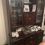 Dark wood antique china cabinet Image 3