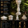 Garden ornament Asian style pagoda pedestal Image 2