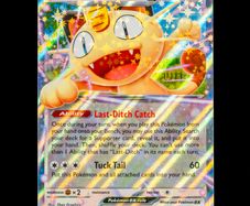 Meowth EX 062/088 Double Rare Holo Mega Evolution Perfect Order Pokemon Card