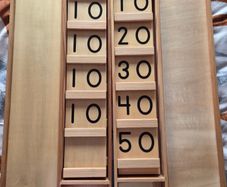 Montessori set of teen and tens boards in box