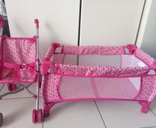 Silver Cross Doll Cot and pram