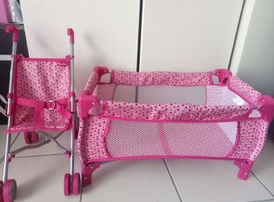 Silver Cross Doll Cot and pram