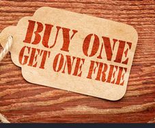 Buy one get one free