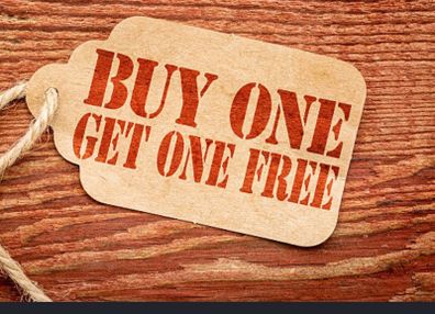 Buy one get one free