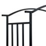 Garden Arch with Bench Black 128x50x207 cm Iron Image 7
