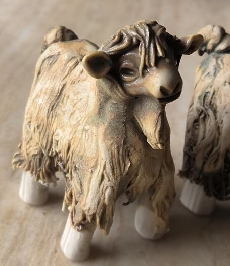 Pair of Mint Condition Courtmacsherry Ceramics Goats Handmade in Ireland