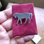 Vintage Silver toned Horse Brooch and Box Image 7