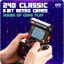 Mini Arcade Machine, 240 Built-In 8-Bit Games, 2.5 Full Colour Screen, 8-Way Joystick, Handheld Retro Games Console Image 2