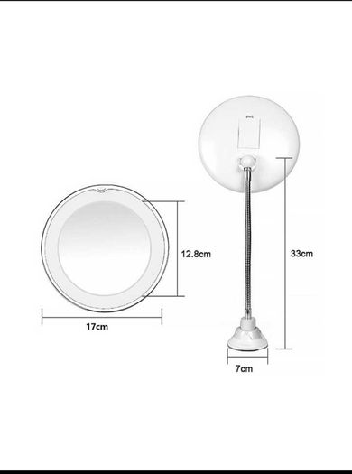10x Magnification makeup / shaving mirror - suction cup