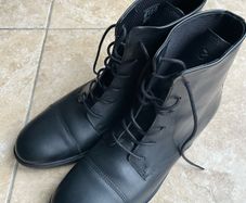 ECCO Dress Classic 15 lace-up ankle boot in black full-grain leather, size eu 42, uk 8-8.5