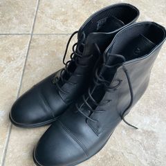 ECCO Dress Classic 15 lace-up ankle boot in black full-grain leather, size eu 42, uk 8-8.5
