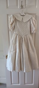 Stunning Vintage Wild Silk Flower Girl Dress.