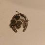 1907 Sterling Silver Horse Shoe and Shamrock Brooch Image 3