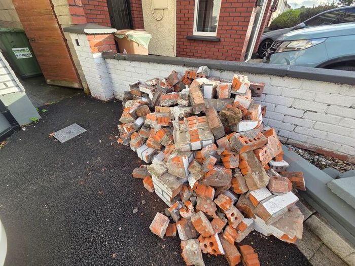 Broken Red brick