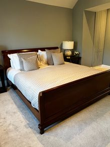 Super king-size sleigh bed