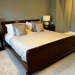 Super king-size sleigh bed