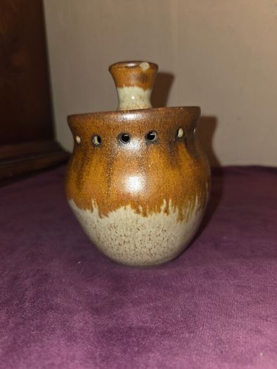 Vintage Sissinghurst Stoneware pottery Jar with lid