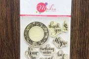 Mudra Craft Stamps "Frames &amp; Fills 1" photopolymer stamp set