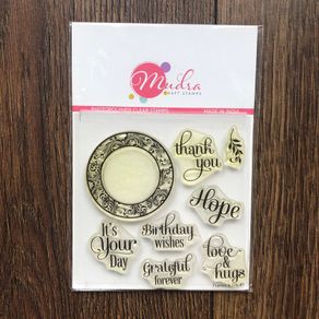 Mudra Craft Stamps "Frames & Fills 1" photopolymer stamp set