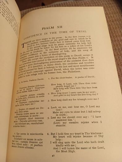 Rare Find 1936 The Psalms. A Sudy of the Vulgate Psalter in the Light of the Hebrew Text. Religious. Vintage.