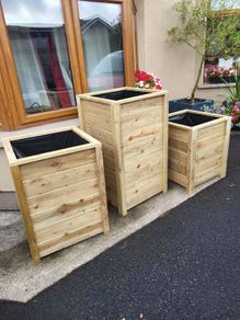 Tall Wooden Planters Flower Planters Tree Planters Veg Planters