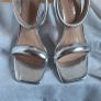La Bottine Souriante Silver Heel Sandles Image 2