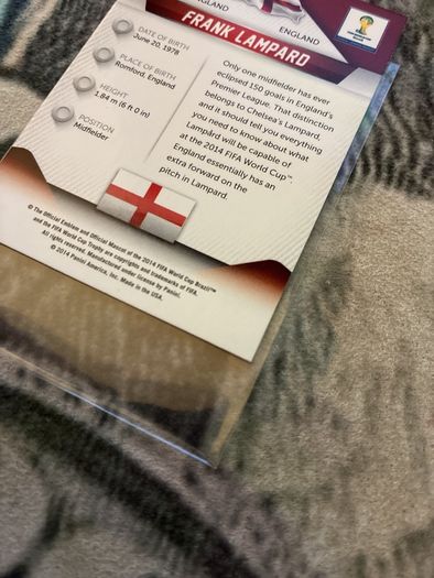 Frank Lampard 2014 World cup prizm card