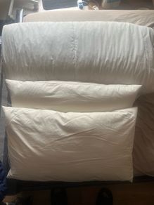 Warm duvet and two feather pillow