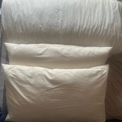 Warm duvet and two feather pillow