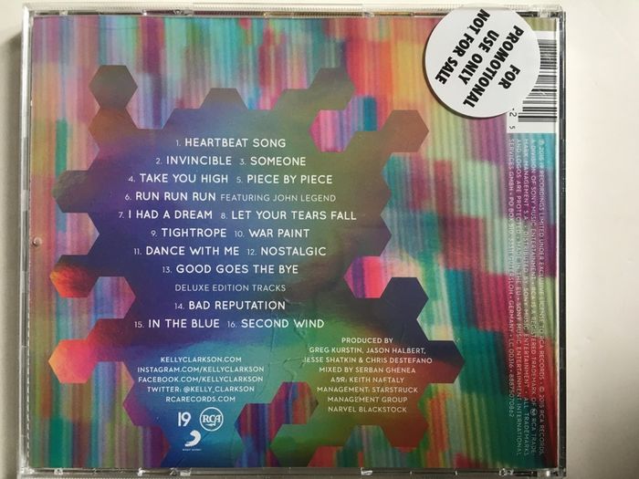 Kelly Clarkson [2015] Piece By Piece (Deluxe Edition) (CD Album Promo Sticker)