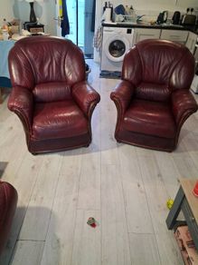 2 leather chairs
