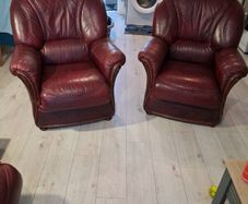 2 leather chairs