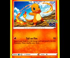 Charmander 008/078 Common Sword and Shield Pokemon Go Card