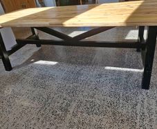 Beautiful large  Acacia wooden Ikea Dining Table
