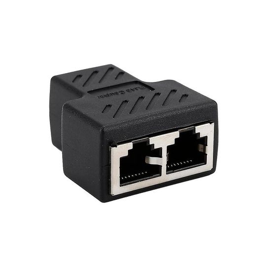 Network Splitter Double Cable 1 To 2 Way LAN RJ45 Ethernet Cable Port Splitter Extender Plug Connector Adapter Laptop Docking