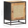 Bedside Cabinet 40x30x50 cm Rough Mango Wood and Natural Cane Image 8