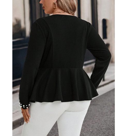 Stylish Black Jacket with Pearls size 20