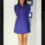 Zara purple Dress rhinestone buttons, size S Image 10