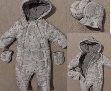 Rock A Bye Baby Boutique Waterproof Warm Pram Suit, Snow Suit with mittens