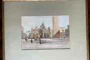 Watercolour painting St Marks Square Venice