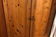 Solid pine wardrobe with three drawers