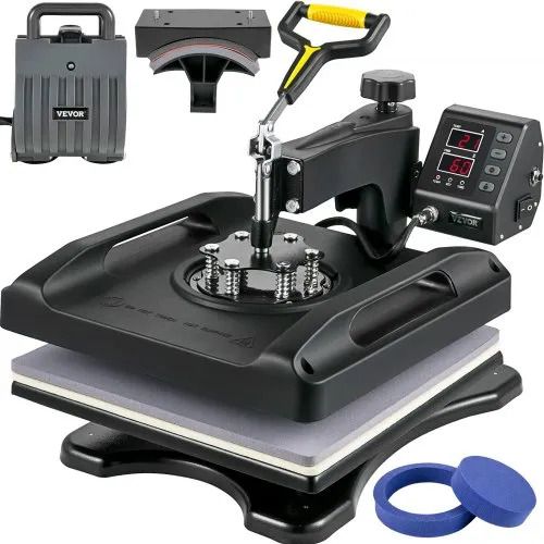 5-in-1 Multifunction Heat Press Machine for T-Shirts Mugs Caps & Plates
