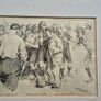 Framed Vintage Frank Reynolds Soccer Cartoon Print  Authentic Punch Magazine Image 3