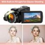 Camcorder Video Camera 2.7K 42MP 18X Digital Zoom Camera Recorder 3.0 Inch LCD Screen Vlogging Camera For YouTube with Remote Controller, 2 Batteries (FREE POSTAGE) Image 5