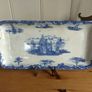 Fabulous Large Antique Blue and White Tray with Moulded Side Handles, by Wedgwood & Co Ltd in the Beautiful "Hague" Pattern Circa 1900-1920 Image 3