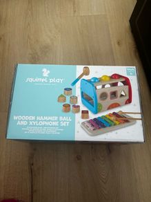 Brand new unopened wooden hammer ball and xylophone set