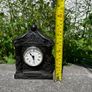 Antique Bronze Clock Statue Image 3