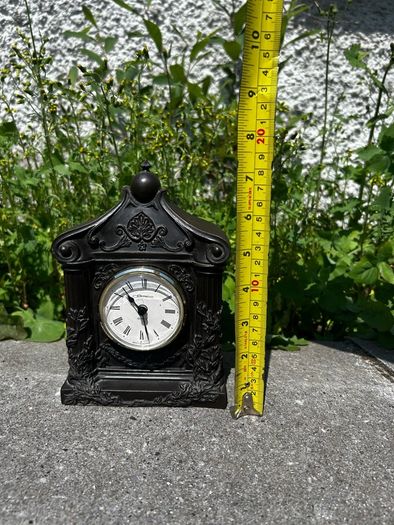 Antique Bronze Clock Statue